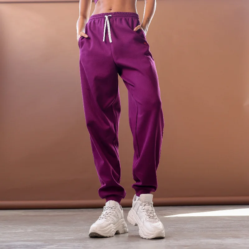 Women's Contemporary Clothing Get The Latest Trends Core Oversized Sweatpants - Dark Purple