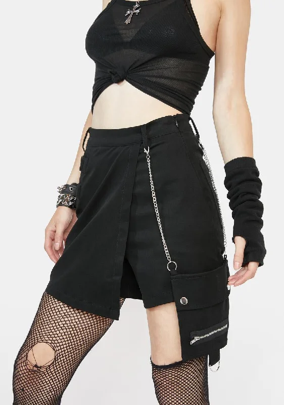 Modern Women's Clothes Chic Trends Unveiled Punk Morpho Drill Skort