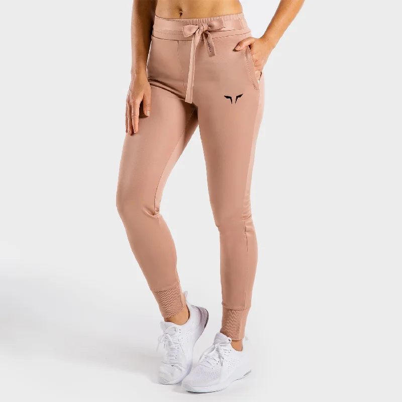 Women's Everyday Attire Playful Fashion Offers She-Wolf Do-Knot-Joggers - Dusty Rose