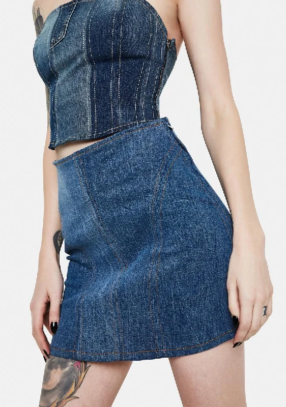 Women's Plus-Size Clothes Enjoy Discount Wishful Thinking Denim Mini Skirt