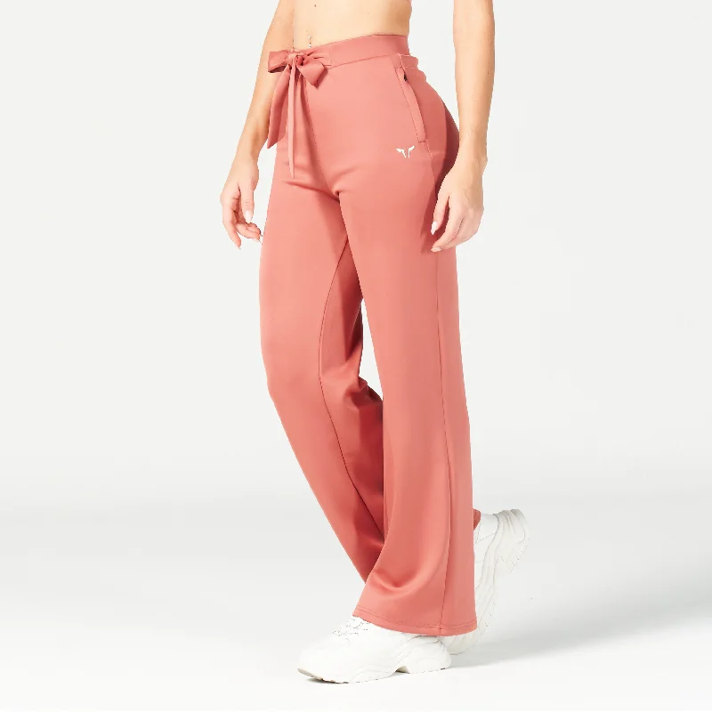 Women's Transitional Attire Luxury Fashion Do Knot Wide Leg Pants - Light Mahogany