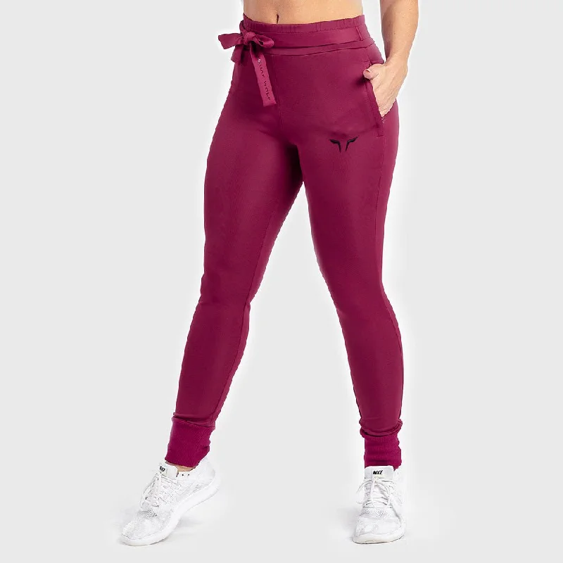 Women's Holiday Outfit Save Big She-Wolf Do-Knot-Joggers - Plum