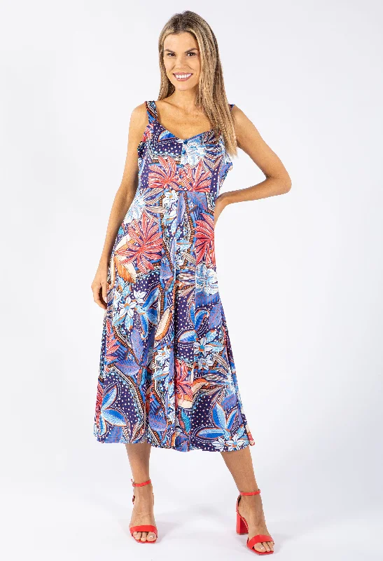 Affordable Trendy Clothes For Women Chic And Edgy Silky Feeling Palm Print Dress