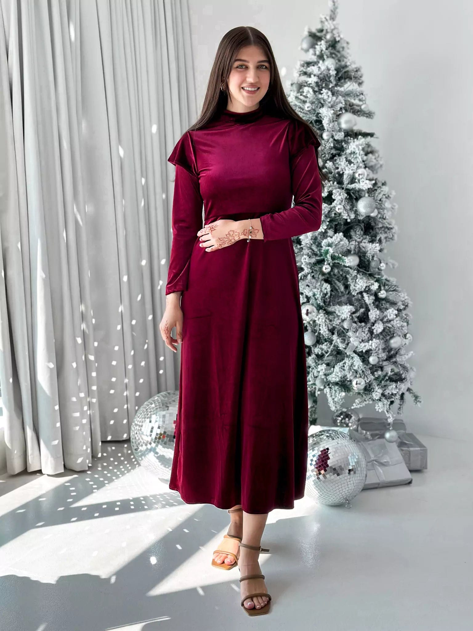 Comfortable Women's Clothing Flash Sale Starts Hope Velvet Dress - Plum