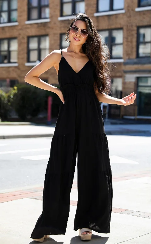 Plus-Size Women's Clothing Holiday Attire Sale FINAL SALE - Delightfully Charming Jumpsuit