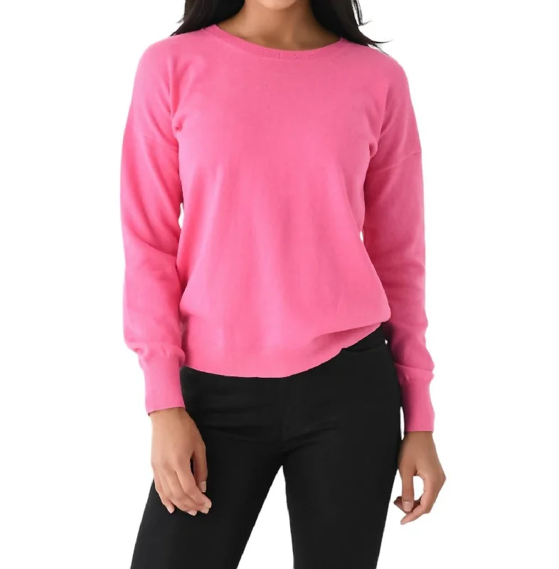 Women's Elegant Evening Outfit Discover Promotions Heart Sleeve Sweater In Carnation/powder