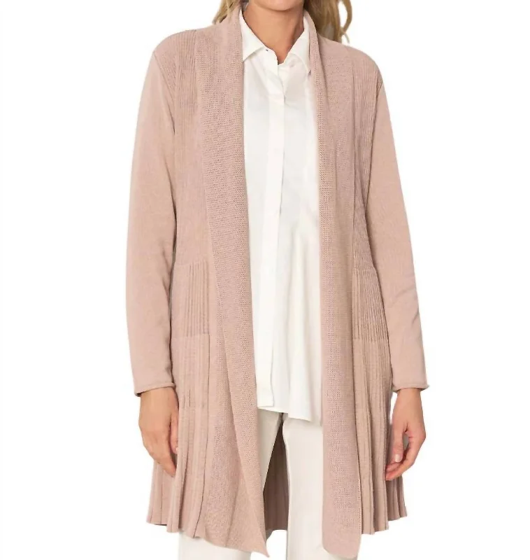 Women's Versatile Apparel Comfort Meets Fashion Go To Cardigan In Blush