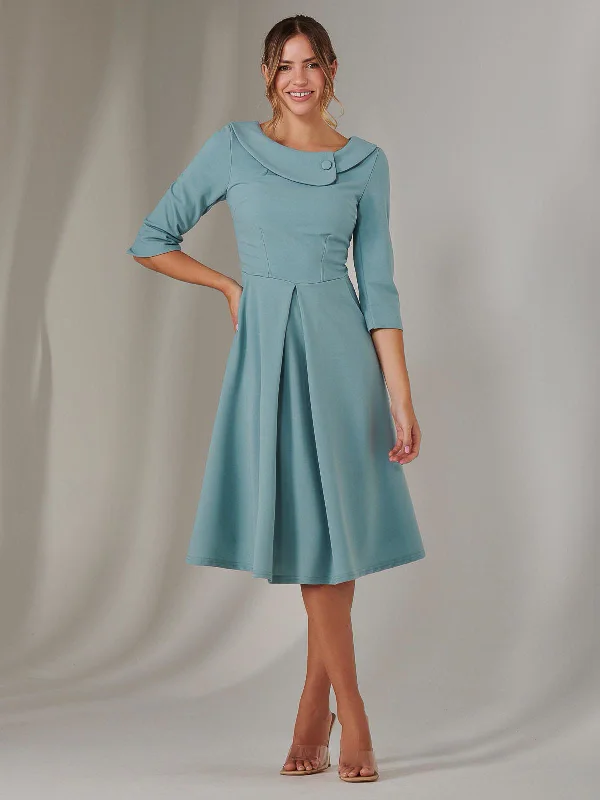 Comfortable Women's Attire Exclusive Fashion Deals Sloan 3/4 Sleeve Midi Dress, Duck Egg Blue