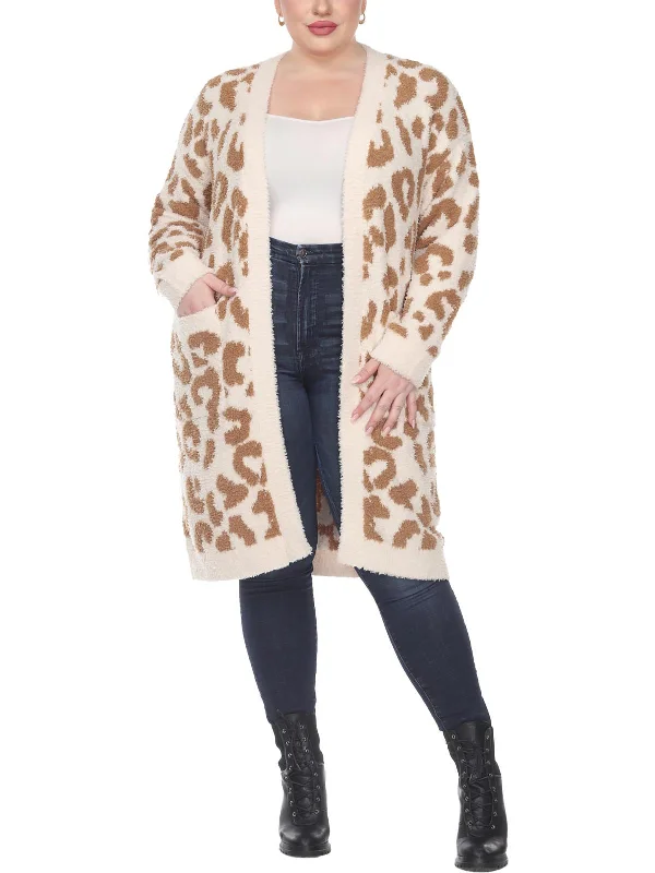 Chic Clothing For Women Hot Sale Plus Womens Knit Leopard Cardigan Sweater