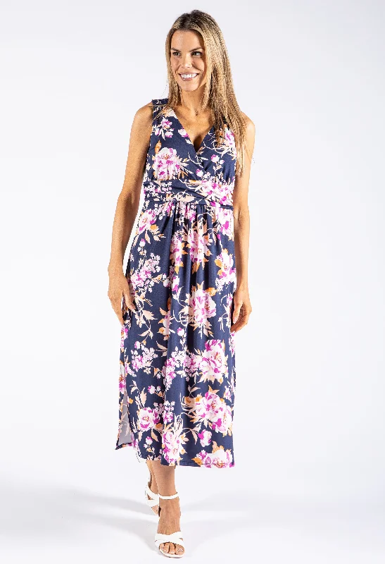 Women's Work Apparel Big Discounts Floral V Neckline Dress