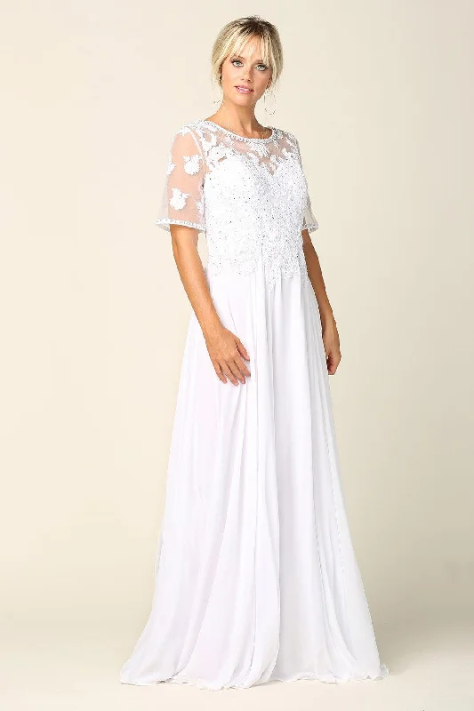 Women's Elegant Evening Attire Cozy Comfort Style Sale Bridal Long Gown Lace Applique Wedding Dress