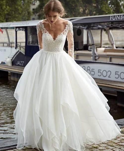 Women's Athletic Apparel You'Ll Love Us Because Long Sleeve Ball Gown Wedding Dress