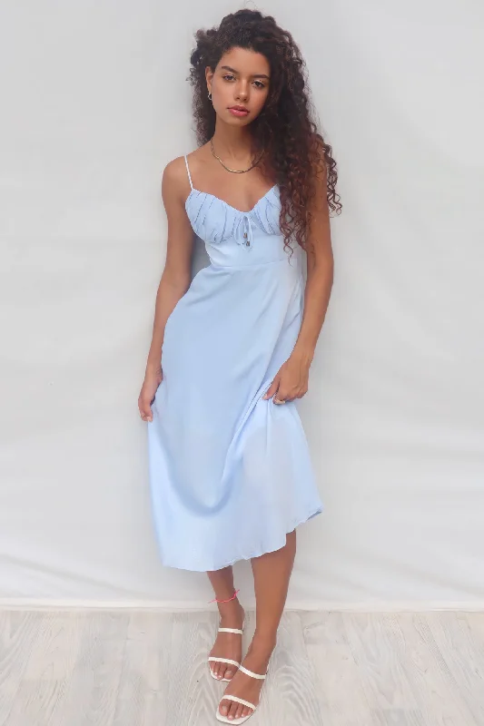 Casual Chic Women's Clothes Winter Warehouse Sale Marienne Midi Dress - Baby Blue