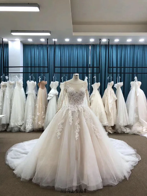 Women's Clothes And Garments Unbeatable Prices Ball Gown Long Sleeve Plus Size Wedding Dress