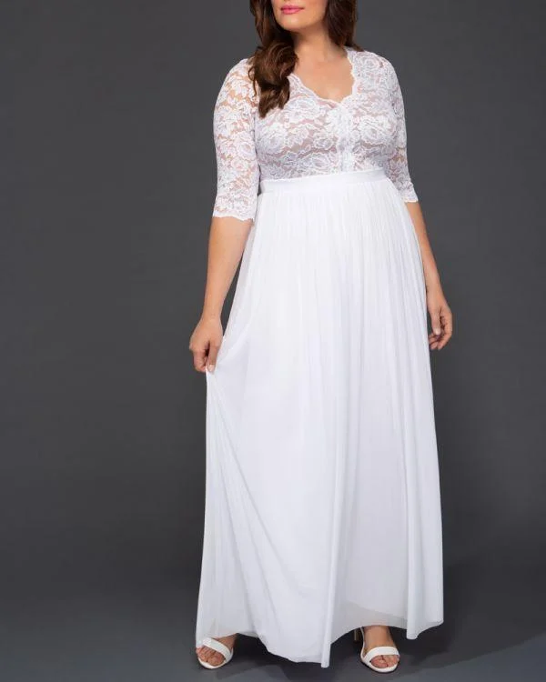 Stylish Women's Garments Essentials On Sale Kiyonna Long Wedding Dress