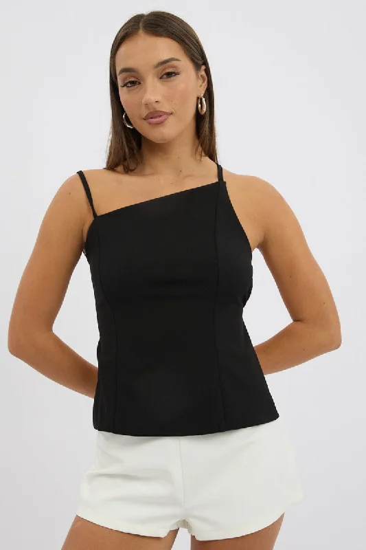 Must Haves Black Singlet Top Backless