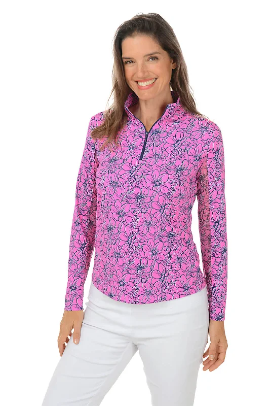 Casual Yet Chic Sales Pink Diana Floral UPF50+ Sun Shirt