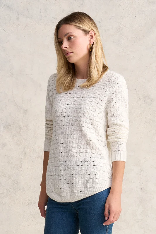 Chic Styles Cotton Wool Bubble Jumper