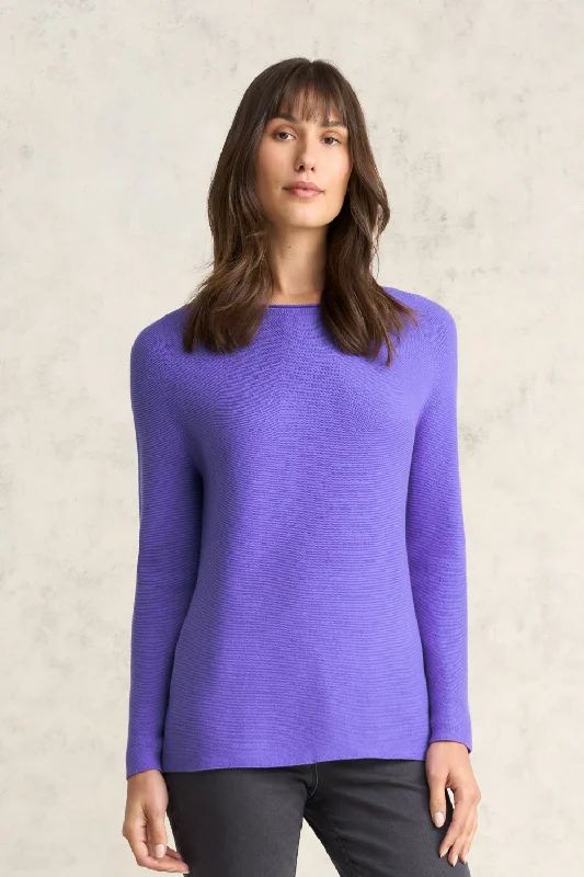 Unbeatable Deals Purl Cotton Jumper - Purple Iris