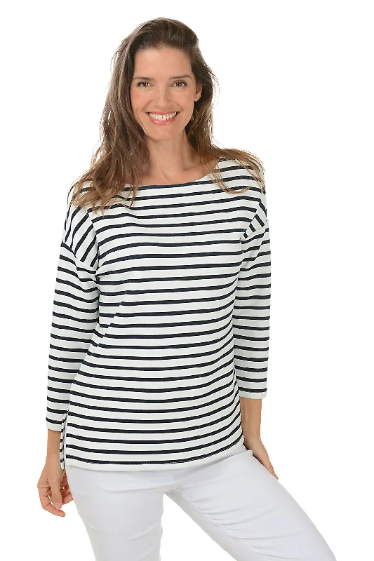 Flash Sale, Don't Miss Striped Boat Neck Dolman Sleeve Top