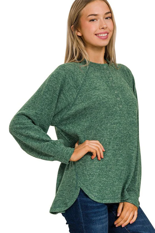 Special Offer Brushed Snap Button Tops - 3 Colors! - FINAL SALE