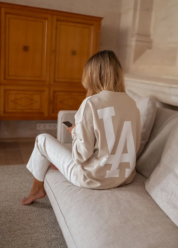 Retro Style Promotions Sweat Los Angeles - beige