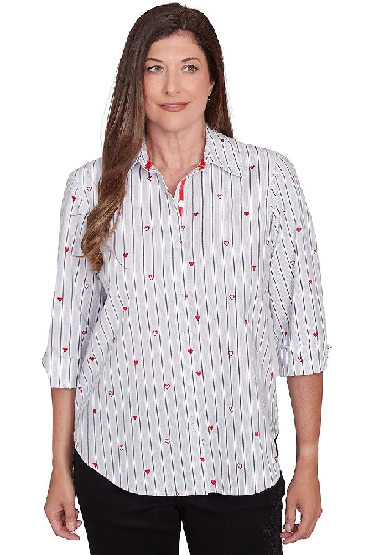 New Season Fashion Preview Wild At Heart Embroidered Pinstripe Shirt