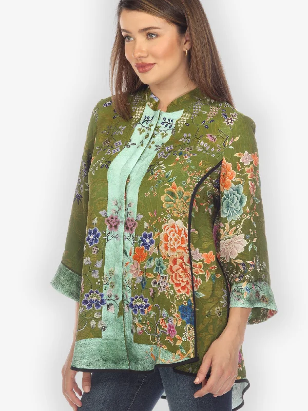 Smart Casual Deals Queenly Radiant Charm Silk Shirt