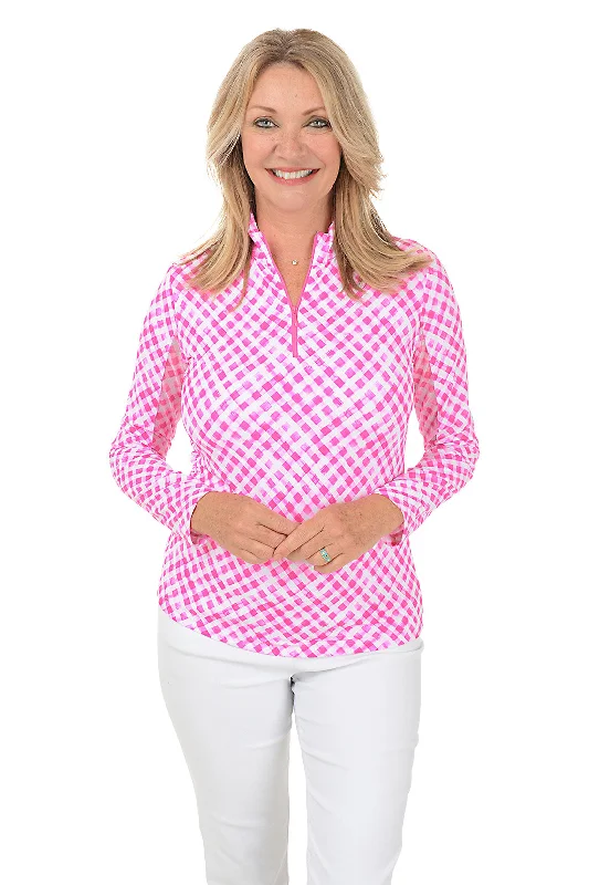 Must-Have Style Discounts Pink Gingham Check UPF50+ Sun Shirt