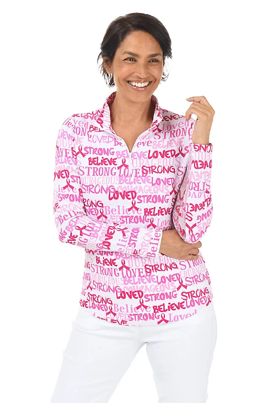 Seasonal Sale Breast Cancer Awareness Ribbons UPF50+ Sun Shirt