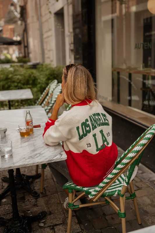 Casual Yet Chic Sales Gilet Monica - vert et rouge