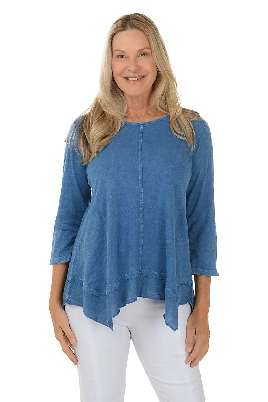 You'll Love Us Because Solid Mineral Wash Hanky Hem Top