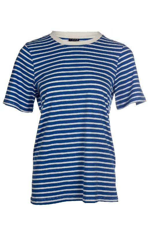 Urban Fashion Stripe T Shirt Top | Marine White Stripe | 6031A1