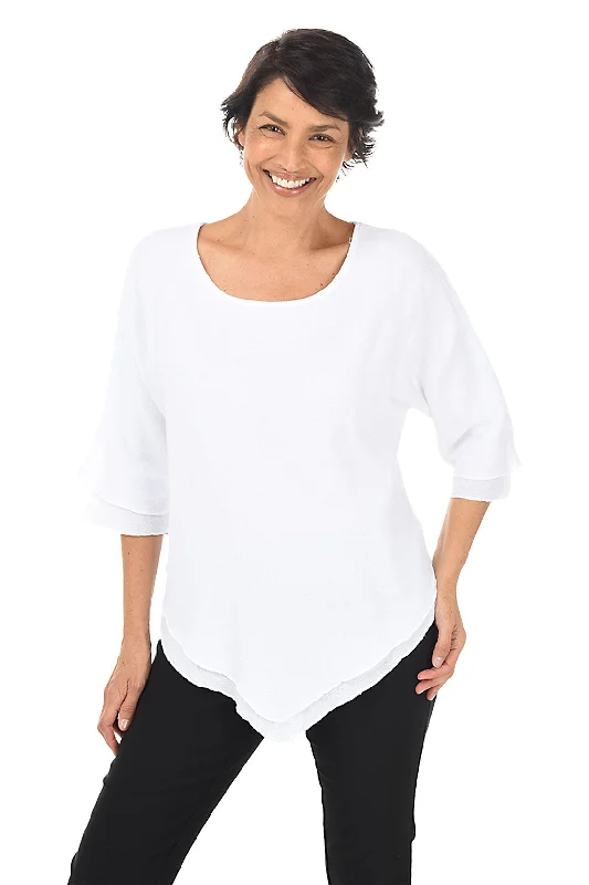 Exclusive Deals Online Dolman Double Layer Crinkle Top