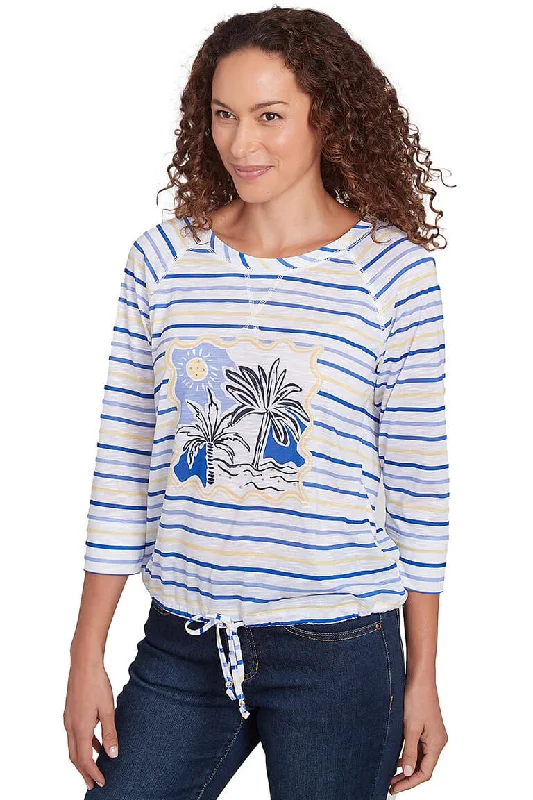 Style Redefined Making Waves Beach Striped Top