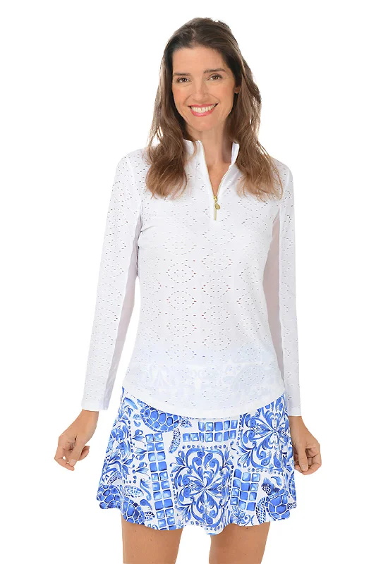 Stylish Savings Eyelet UPF50+ Sun Shirt