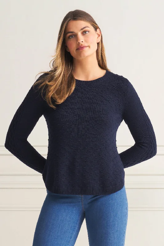 Exclusive Fashion Deals Merino Wool Popcorn Jumper - Ink