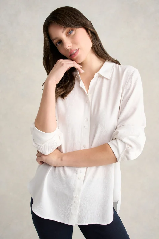 Special Offer Long Line Crinkle Shirt