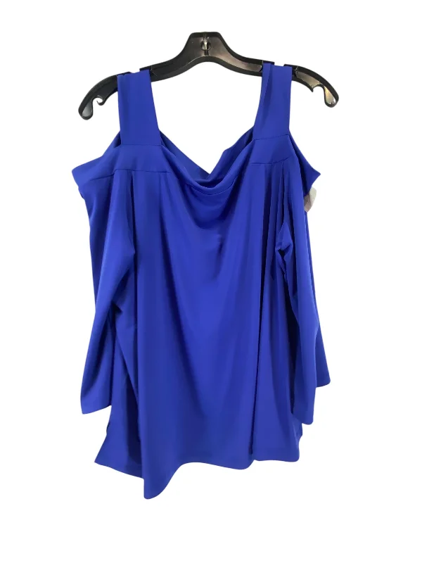 Fashionable Comfort Promotions Top 3/4 Sleeve By Chicos In Blue