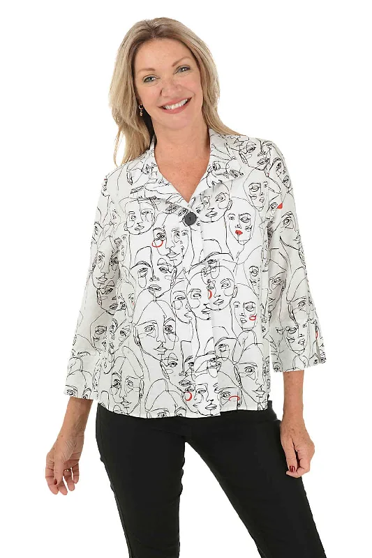 Hot Picks Portraits Button-Front Shirt