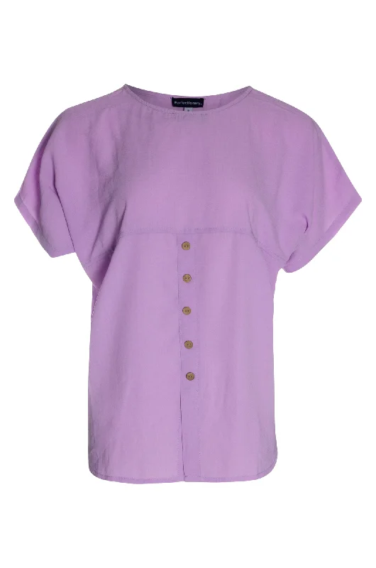 Limited Stock, Big Sale Soft Drape Top with hi low hemline | LILAC | 4601AR