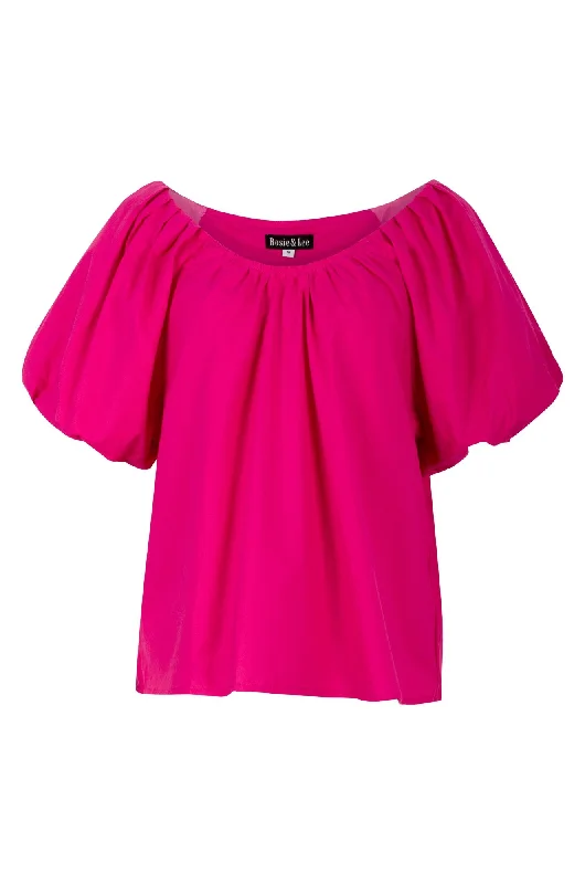 Stylish Statements 100% Cotton Voile Top | CERISE | 6421A1