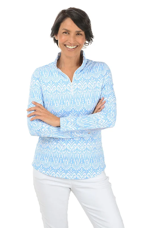 Fashion Frontiers Periwinkle Barbara Palm UPF50+ Sun Shirt