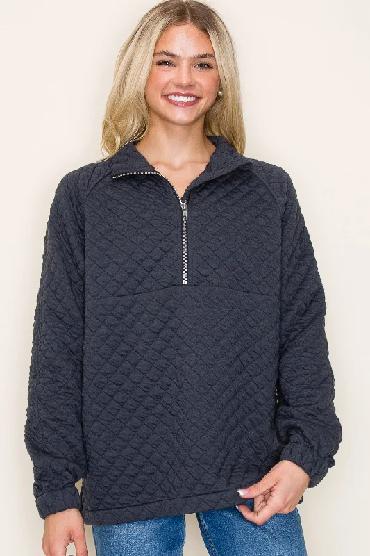 Enjoy Discount Midnight Quilted Half Zip