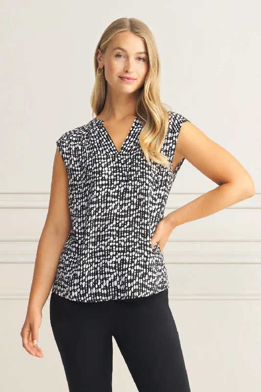 Fashion-Forward V-Neck Crepe Top