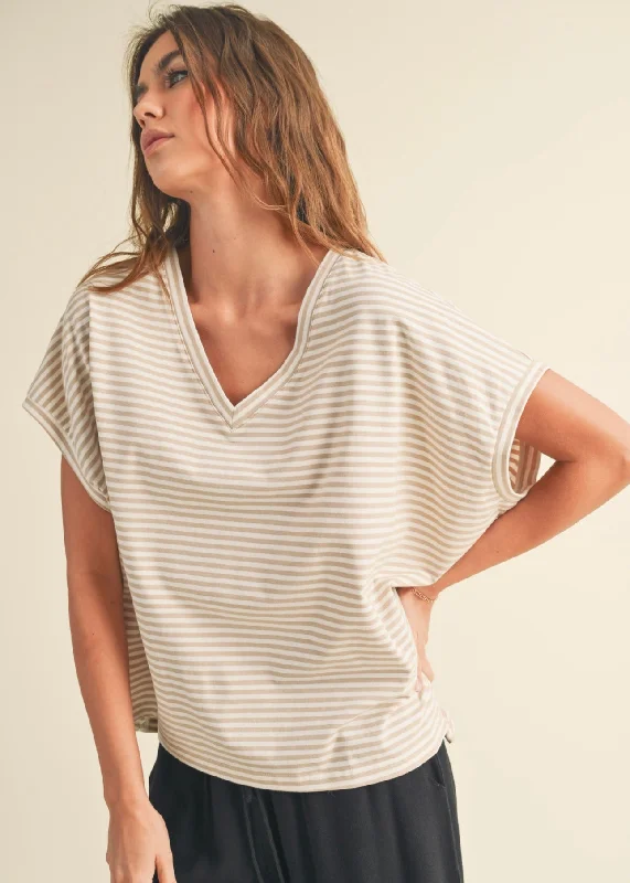 Discover Now Striped Knit Oversized Tops - 2 Colors!