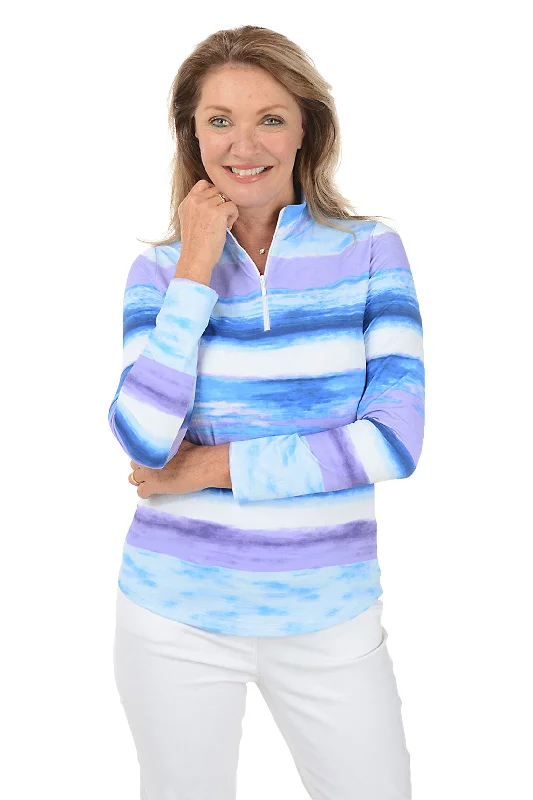 Unleash Your Style Periwinkle Amy Watercolor UPF50+ Sun Shirt