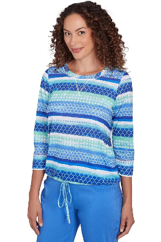 Fashion Sale Petite It Had To Be Blue Blouson Top