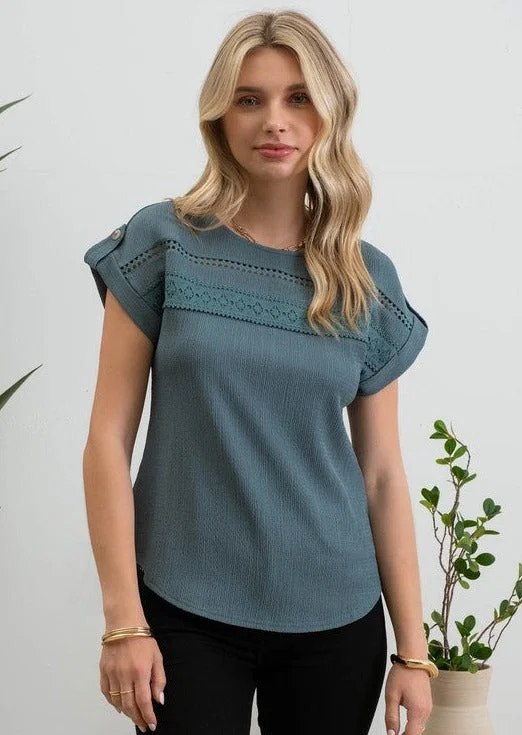 Enjoy Discount Lace Trim Tops - 3 Colors!