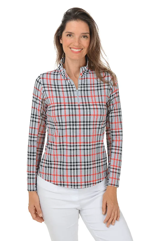 Avant-Garde Style Promotions Grey Judith Plaid UPF50+ Sun Shirt